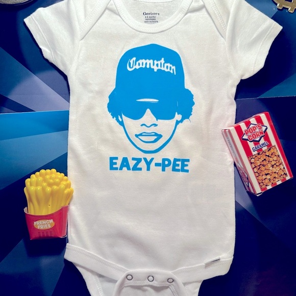 EAZY PEE funny smokn Gangsta Rap Godfather Compton hip-hop soft baby onesie 6-9M - Picture 6 of 15
